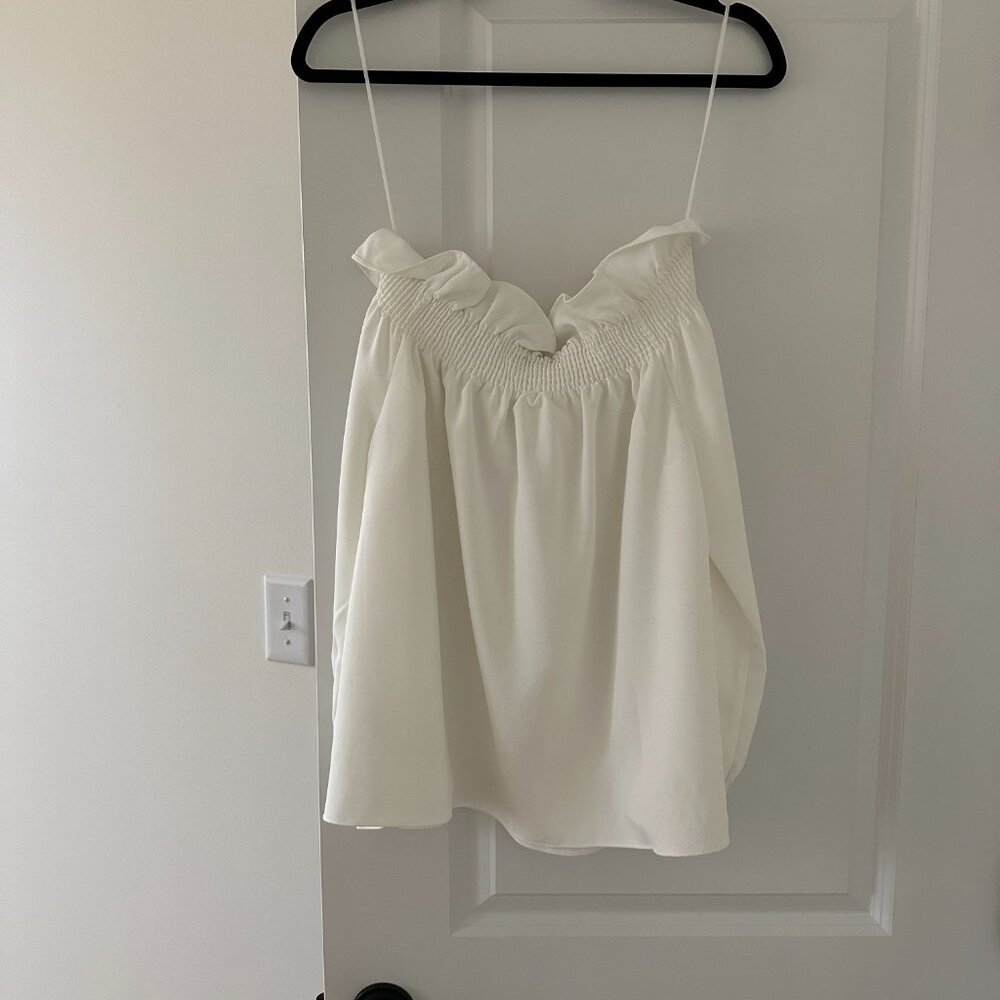 NWT Tuckernuck Marguerite White Off the Shoulder Blouse - Picture 8 of 14